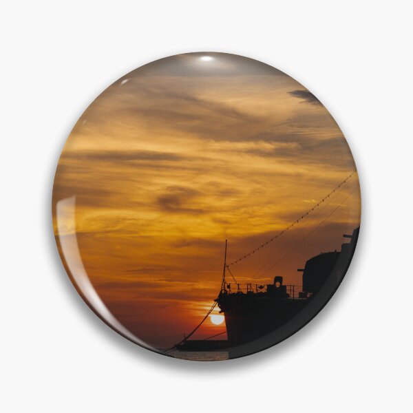 Item preview, sunset at thessaloniki behind ship designed and sold by RECONTRASTED.