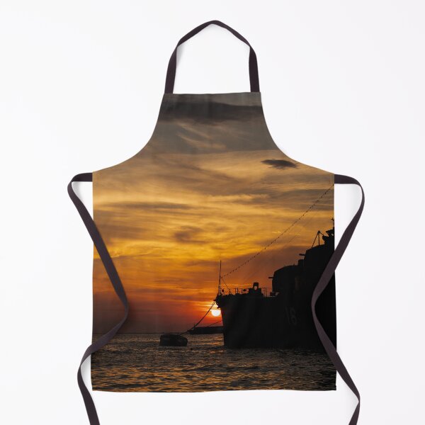 Item preview, sunset at thessaloniki behind ship designed and sold by RECONTRASTED.