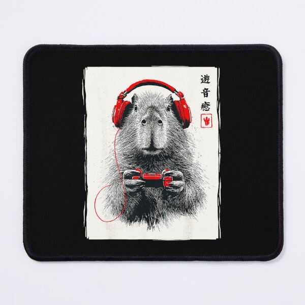 Item preview, Capybara Gamer Japanese Ink Style With Headset And Controller designed and sold by FGTV2021.