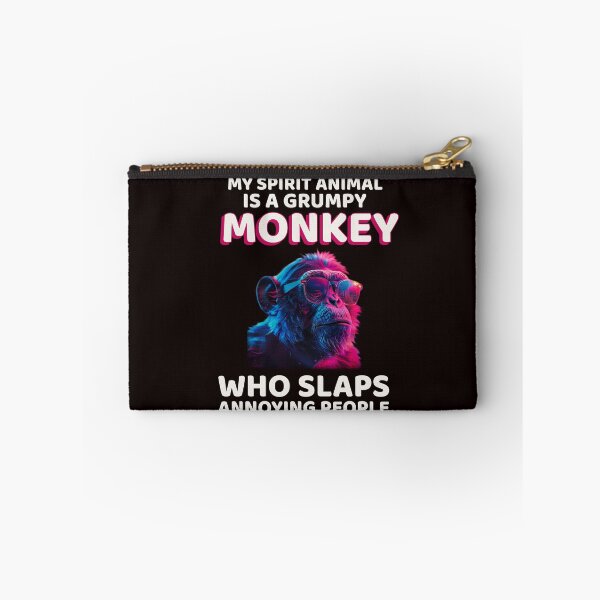 Item preview, MY SPIRIT ANIMAL IS A GRUMPY MONKEY WHO SLAPS ANNOYING PEOPLE | SASSY CRITTERS SERIES — MONKEY BUSINESS EDITION designed and sold by WitLounge.