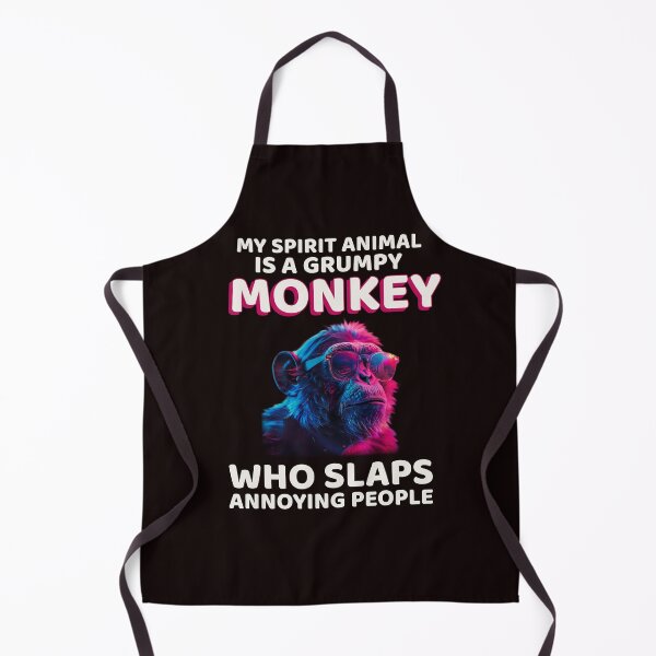Item preview, MY SPIRIT ANIMAL IS A GRUMPY MONKEY WHO SLAPS ANNOYING PEOPLE | SASSY CRITTERS SERIES — MONKEY BUSINESS EDITION designed and sold by WitLounge.