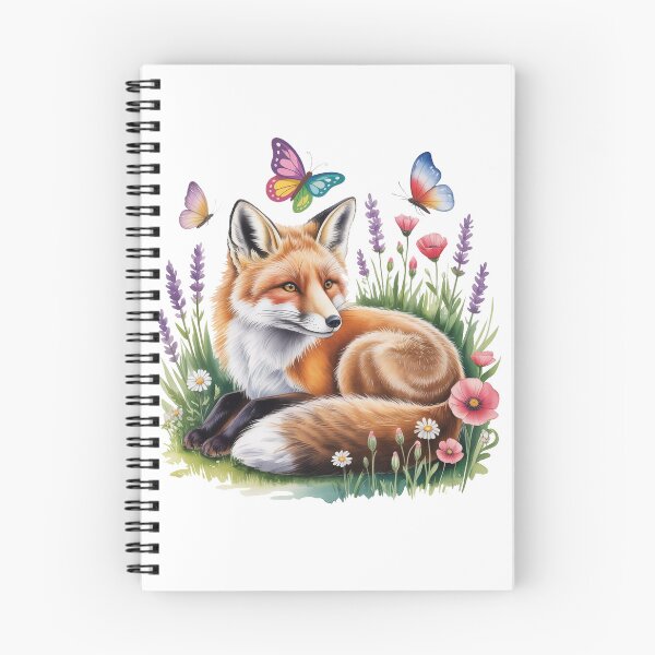 Item preview, Floral Fox Silhouette Woodland Design designed and sold by QuiteOrbit.