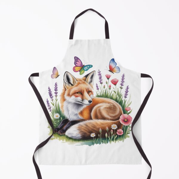 Artikelvorschau, Walddesign mit Fuchssilhouette und Blumen entworfen und verkauft von QuiteOrbit.