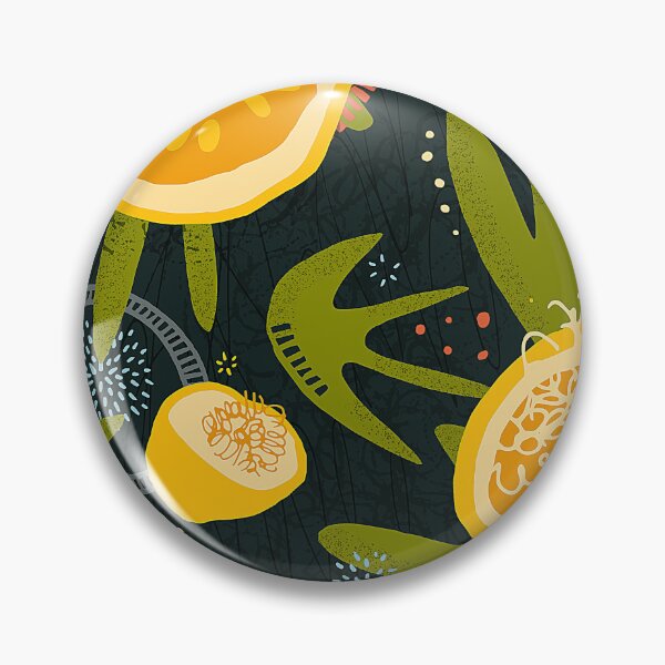 Item preview, Yellow Passion Fruit And Green Leaves Abstract Designs  designed and sold by DEC02.