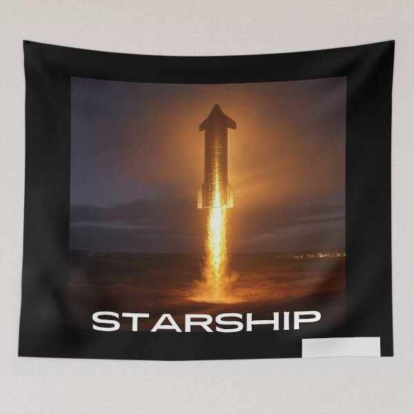 Item preview, SpaceX Starship Rocket Launch | Mars Mission Space Exploration Design designed and sold by TEEJAMBOREE.