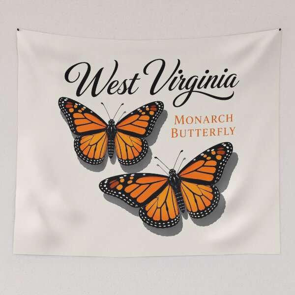 Item preview, West Virginia Monarch Butterfly – State Butterfly Art Print designed and sold by The-Drip-Studio.