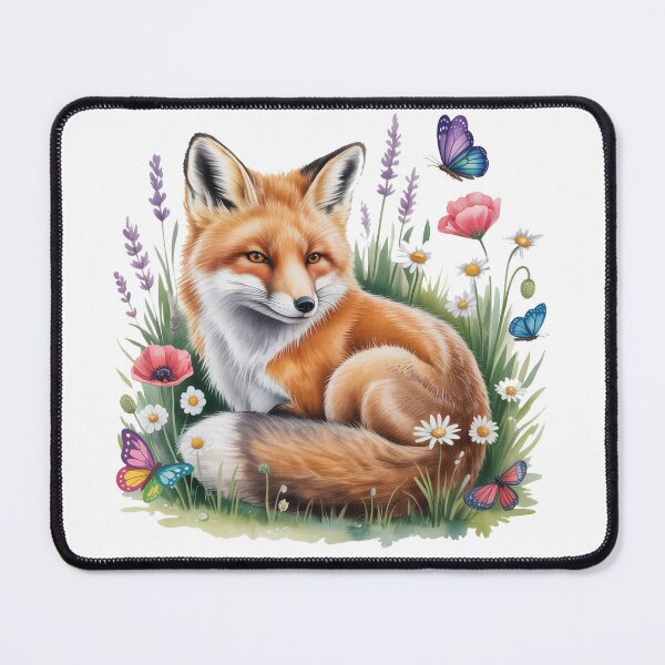 Item preview, Woodland Fox Floral designed and sold by QuiteOrbit.