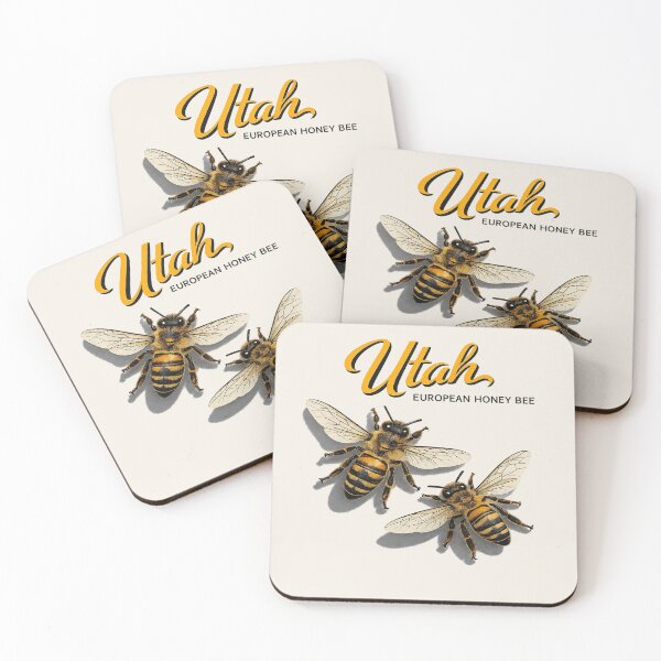 Item preview, Utah European Honey Bee – State Insect Art Print designed and sold by The-Drip-Studio.