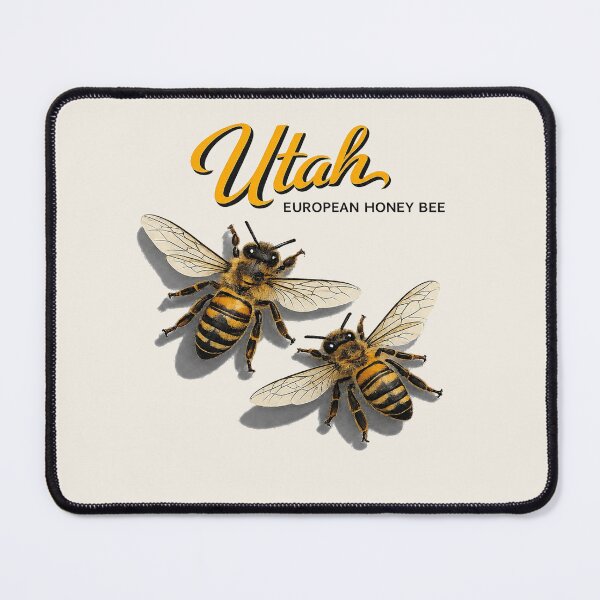 Item preview, Utah European Honey Bee – State Insect Art Print designed and sold by The-Drip-Studio.