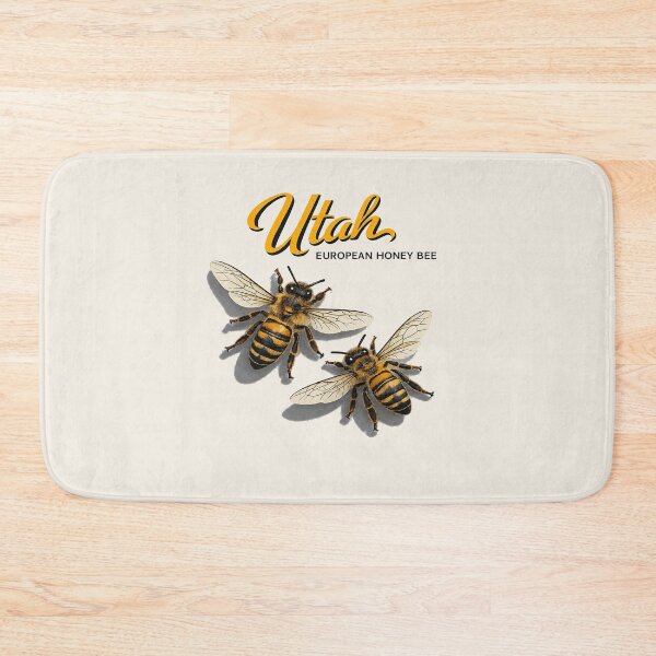 Item preview, Utah European Honey Bee – State Insect Art Print designed and sold by The-Drip-Studio.