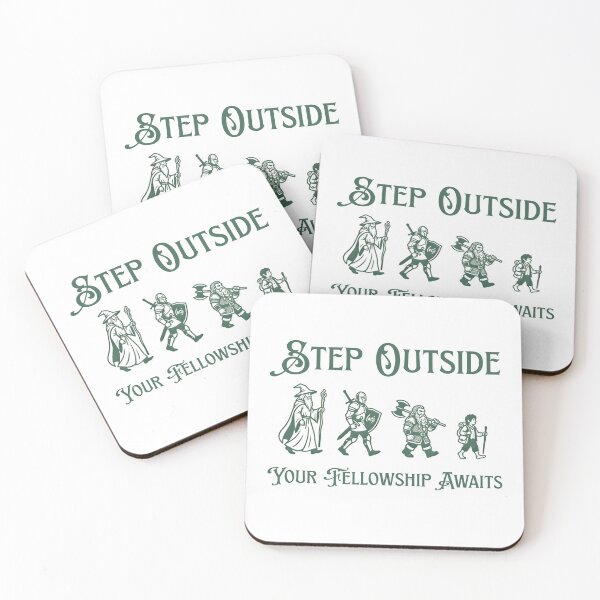Item preview, Step Outside, Your Fellowship Awaits – Fantasy Adventure Graphic Art designed and sold by Nerdventure.