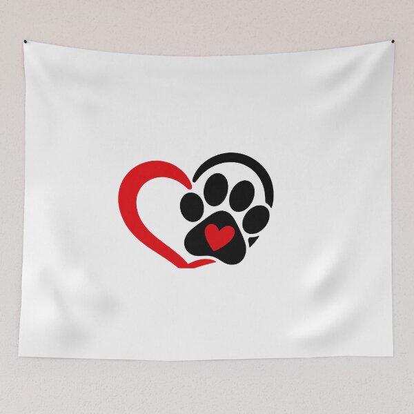 Item preview, Pawprints on My Heart | Minimal Animal Lover Paw Heart Design designed and sold by Lovestickerco.