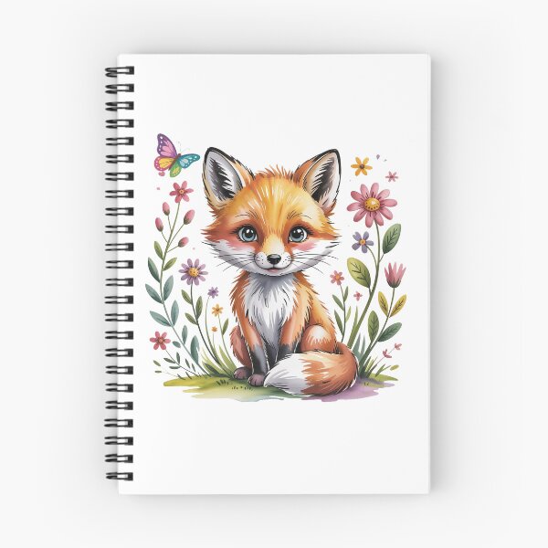 Artikelvorschau, Ein niedlicher Fuchs zwischen Blumen und Blättern entworfen und verkauft von QuiteOrbit.