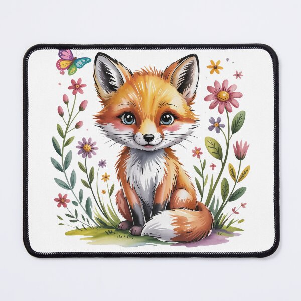 Item preview, A Cute Fox Among Flowers And Leaves designed and sold by QuiteOrbit.