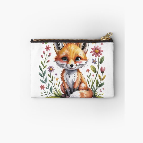 Artikelvorschau, Ein niedlicher Fuchs zwischen Blumen und Blättern entworfen und verkauft von QuiteOrbit.
