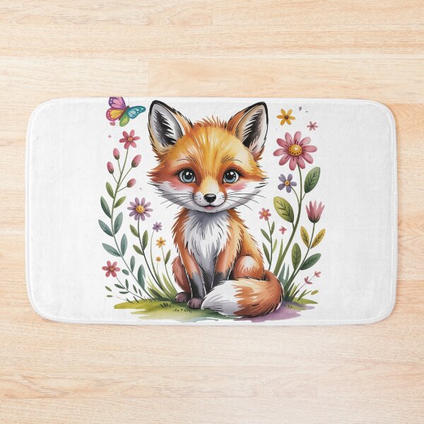 Item preview, A Cute Fox Among Flowers And Leaves designed and sold by QuiteOrbit.