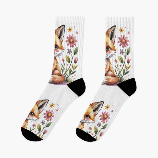 Item preview, A Cute Fox Among Flowers And Leaves designed and sold by QuiteOrbit.