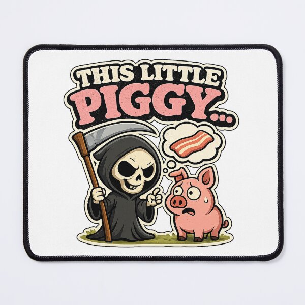 Item preview, This Little Piggy Funny Grim Reaper Dark Humor Shirt designed and sold by Cartoon Catacombs.