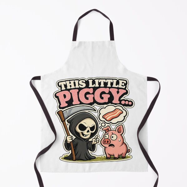 Item preview, This Little Piggy Funny Grim Reaper Dark Humor Shirt designed and sold by Cartoon Catacombs.