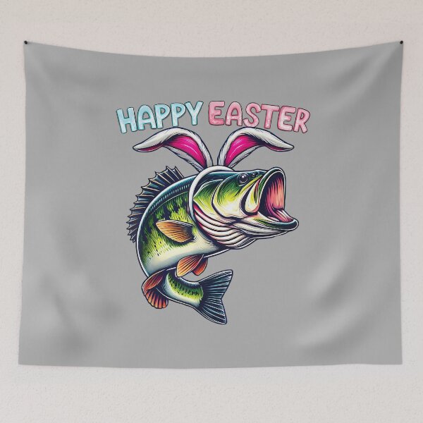 Item preview, Fisherman Bunny Ears Funny Fish Easter Holiday Eggs Fishing designed and sold by ArleneRowe.