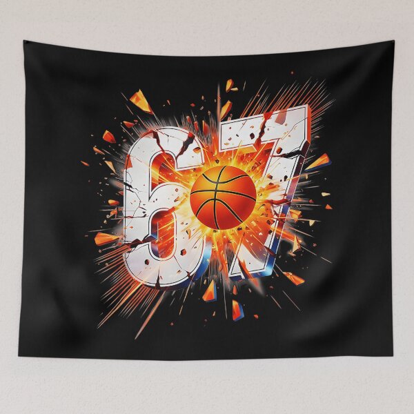 Item preview, Number 67 Basketball with Explosive Court Energy Style designed and sold by allistermariam.