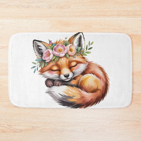 Artikelvorschau, Niedlicher Fuchs mit Blumen, Waldfuchs-Design für Kinder entworfen und verkauft von QuiteOrbit.