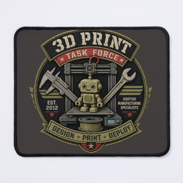 Item preview, 3D Print Task Force Robot Model Badge Graphic designed and sold by thelivingrp.