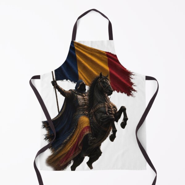 Item preview, Romanian Warrior on Horseback with Tricolor Flag designed and sold by RoyalDeluxGo.