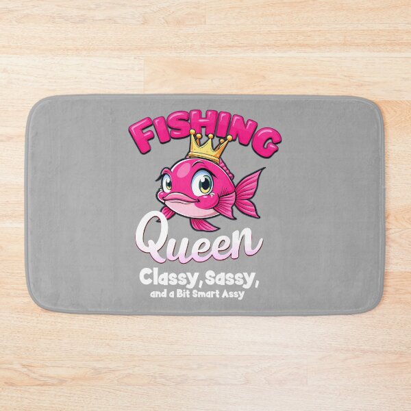 Item preview, Fishing Queen Classy Sassy and a Bit Smart Assy Fishing Joke Long Sleeve designed and sold by ArleneRowe.