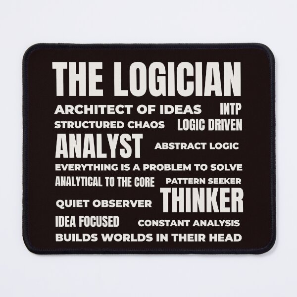 Item preview, INTP – THE LOGICIAN TRAIT COLLAGE DESIGN | MBTI COLLAGE SERIES — INTP PERSONALITY EDITIONGN  | MBTI T designed and sold by WitLounge.