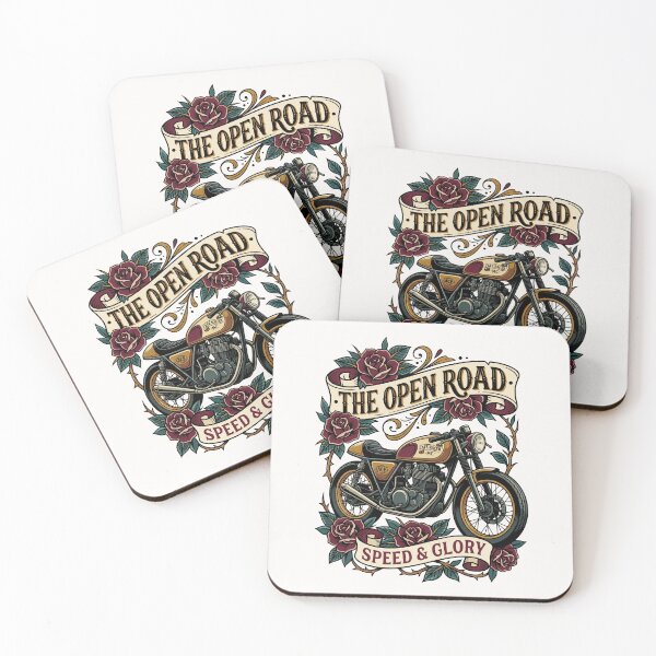 Item preview, Vintage Cafe Racer Motorcycle Neo Traditional Tattoo Flash designed and sold by RetroRewind Studio.