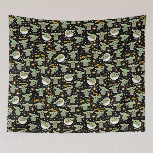 Item preview, Grogu Baby Yoda Seamless Pattern Galactic Stars Mandalorian Star Wars Fan Art designed and sold by Playful Patternz.