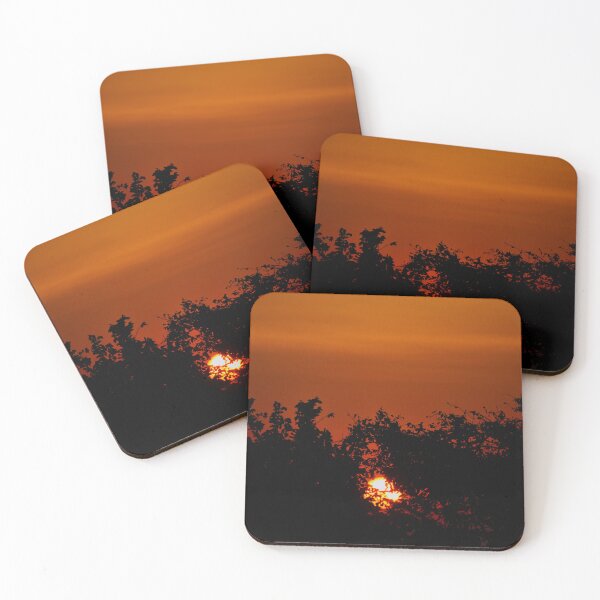 Item preview, Golden Sunset Silhouetted Against Tree Leaves and Branches designed and sold by BCD Creation.