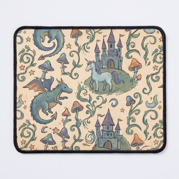 Item preview, Castle Dragons Reality Fantasy Artistic Expression Art Design designed and sold by ART ATTACK ZONE.