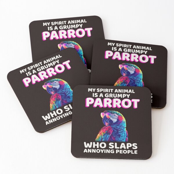 Item preview, MY SPIRIT ANIMAL IS A GRUMPY PARROT | SASSY CRITTERS SERIES — WATCH YOURSELF EDITION designed and sold by WitLounge.