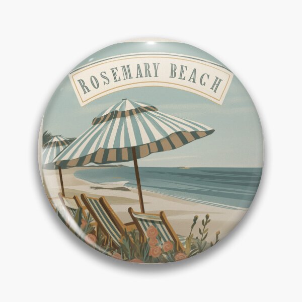 Item preview, Rosemary Beach Vintage Travel Poster Coastal designed and sold by Victoria and Ashley Stickers.