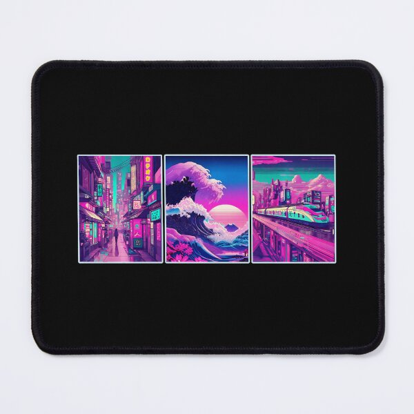Item preview, Japanese Vaporwave City Panels Neon Tokyo Streets and Skyline designed and sold by titanlevi.
