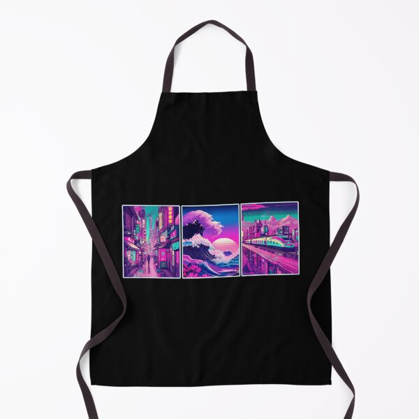 Item preview, Japanese Vaporwave City Panels Neon Tokyo Streets and Skyline designed and sold by titanlevi.