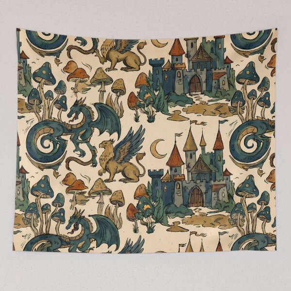 Item preview, Mushrooms Creatures Reality Fantasy Artistic Expression Art Design designed and sold by ART ATTACK ZONE.