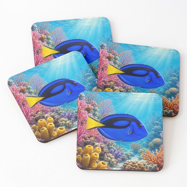 Item preview, Blue Tang on Coral Reef designed and sold by Pixel Junkies Studio.