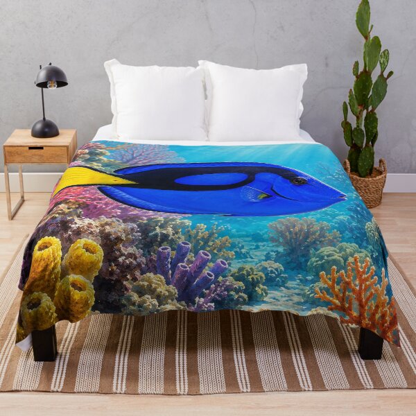Item preview, Blue Tang on Coral Reef designed and sold by Pixel Junkies Studio.