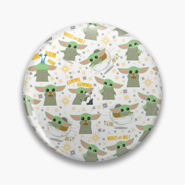 Item preview, Copy of Grogu Baby Yoda Seamless Pattern Galactic Stars Mandalorian Star Wars Fan Art White Background designed and sold by Playful Patternz.