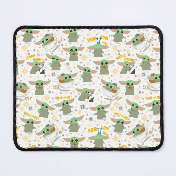 Item preview, Copy of Grogu Baby Yoda Seamless Pattern Galactic Stars Mandalorian Star Wars Fan Art White Background designed and sold by Playful Patternz.