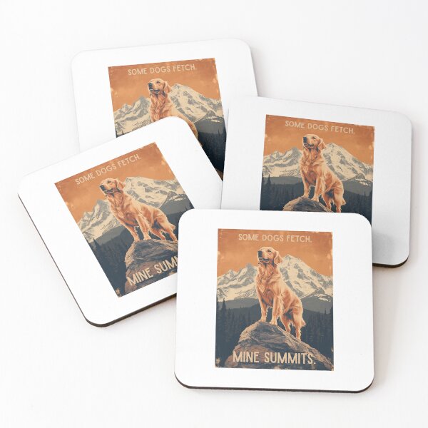 Item preview, Golden Retriever Mountain Summit Trail Adventure designed and sold by HomeFarmPress.
