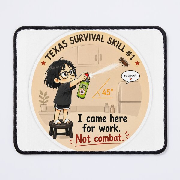 Item preview, Funny Texas Apartment Sticker | I Came Here For Work Not Combat designed and sold by Mentally In Cali.