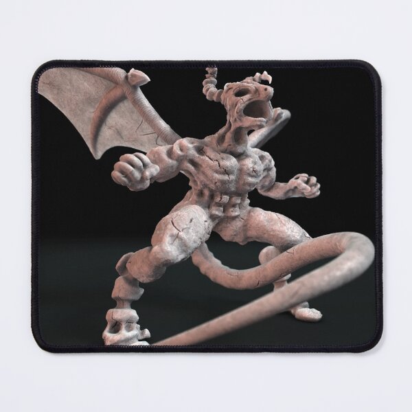 Item preview, 3D Gothic Gargoyle - Stone Dragon Sculpture - Dark Fantasy Poster designed and sold by Keltoi-art.