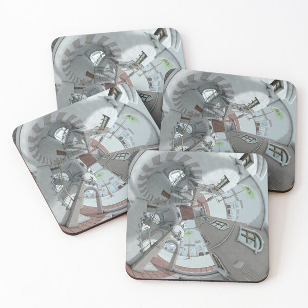 Item preview, Escher Up Down 3D - Impossible Surreal Architecture - Illusion Poster designed and sold by Keltoi-art.