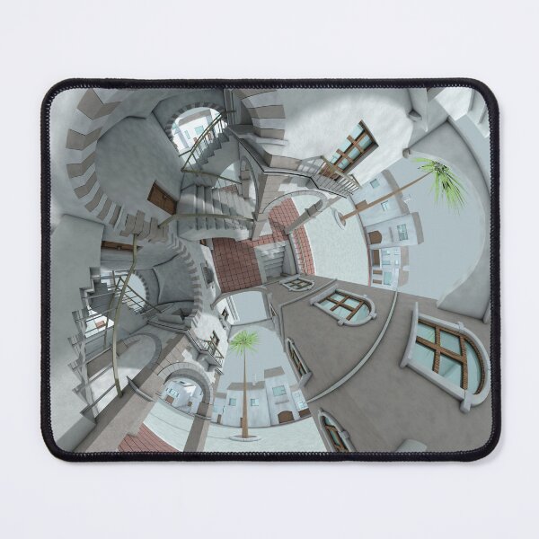 Item preview, Escher Up Down 3D - Impossible Surreal Architecture - Illusion Poster designed and sold by Keltoi-art.