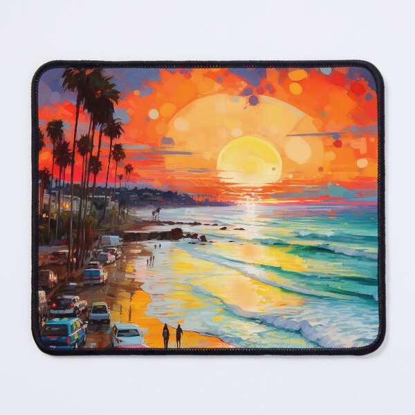 Item preview, Vibrant, Colorful Beach Sunset With Gentle Waves Design designed and sold by DEC02.