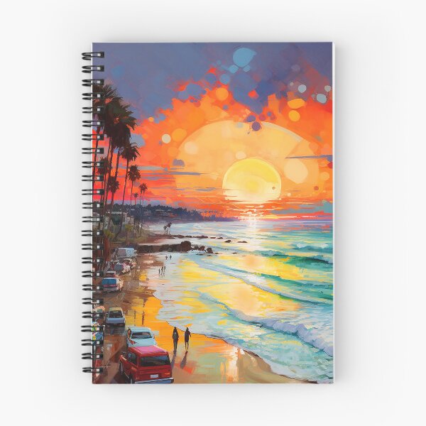 Item preview, Vibrant, Colorful Beach Sunset With Gentle Waves Design designed and sold by DEC02.